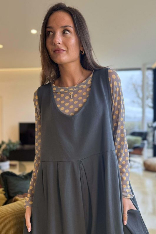 Bobby Mesh Layering Top Dopamine Dot Storm Custard